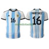 Maillot de Supporter Argentine Lisandro Martinez 16 Domicile Coupe du Monde 2022 Pour Homme